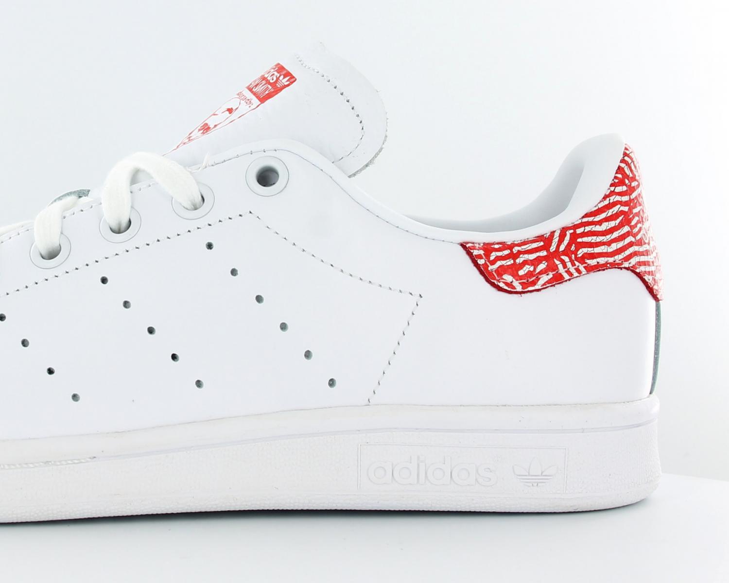 adidas stan smith femme blanc rouge